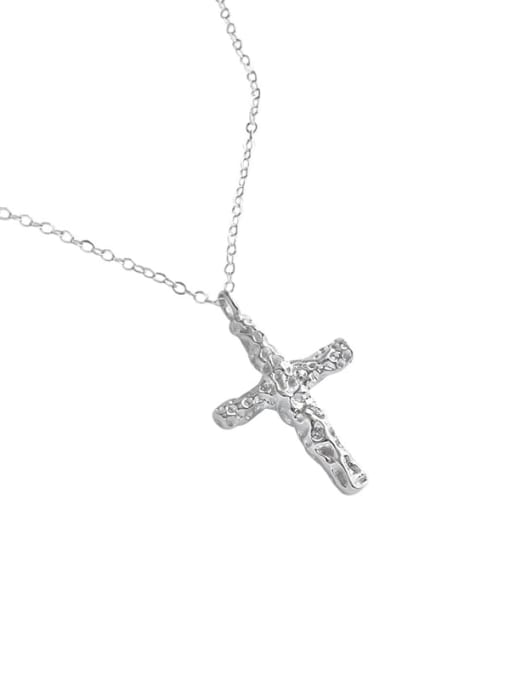 DAKA 925 Sterling Silver Vintage Cross   Pendant Necklace 4