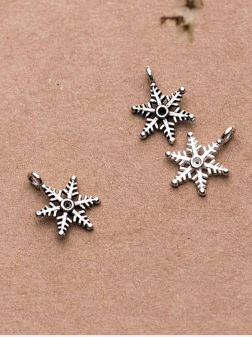 FAN 925 Sterling Silver With Minimalist Snowflake Pendant Diy Jewelry Accessories 2