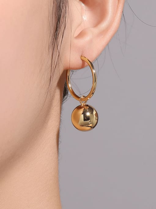 CHARME Brass Geometric Minimalist Huggie Earring 1
