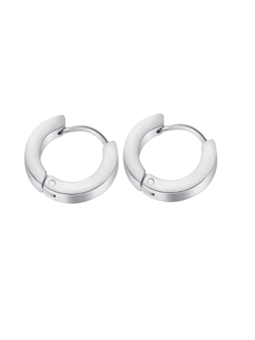 692 Steel Earrings Titanium Steel Round Minimalist Huggie Earring