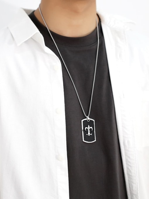 CC Stainless steel Chain Alloy Pendant Geometric Hip Hop Necklace 1