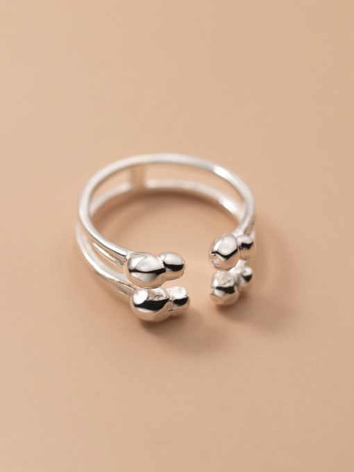 Rosh 925 Sterling Silver Geometric Minimalist Stackable Ring 1