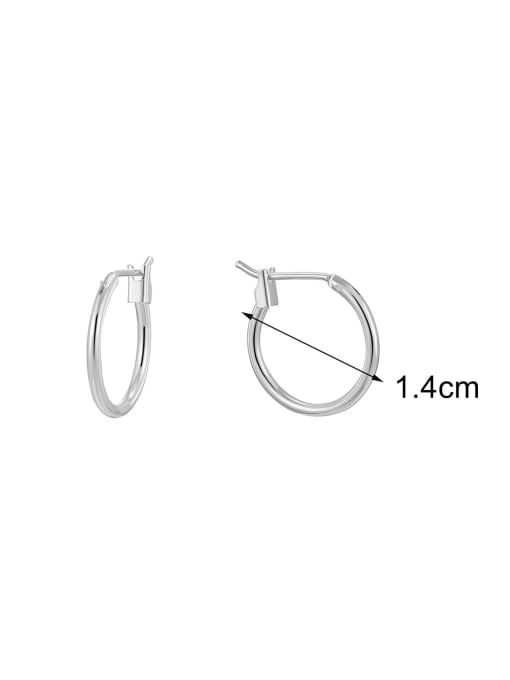 steel round earrings 14mm Brass Geometric Minimalist Hoop Earring