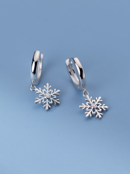 Rosh 925 Sterling Silver Cubic Zirconia Christmas Seris Dainty Huggie Earring 4