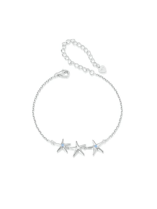 Jare 925 Sterling Silver Sea Star Minimalist Link Bracelet 0