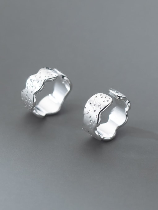 Rosh 925 Sterling Silver Geometric Minimalist Clip Earring 3