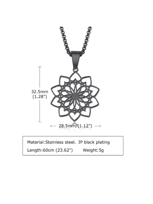 CONG Stainless steel Hollow  Flower Hip Hop Necklace 3