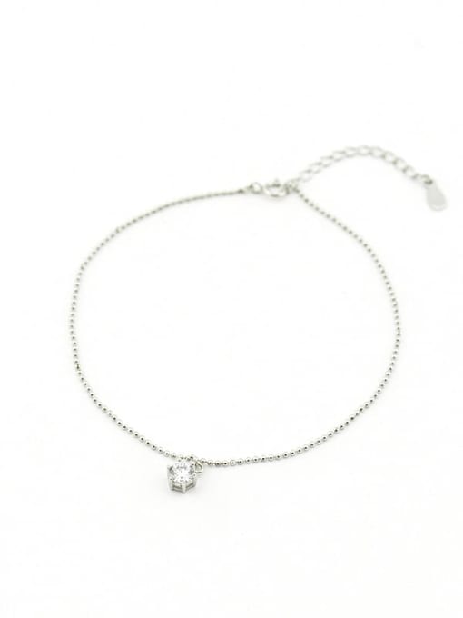 XBOX 925 Sterling Silver Geometric Minimalist  Anklet 0