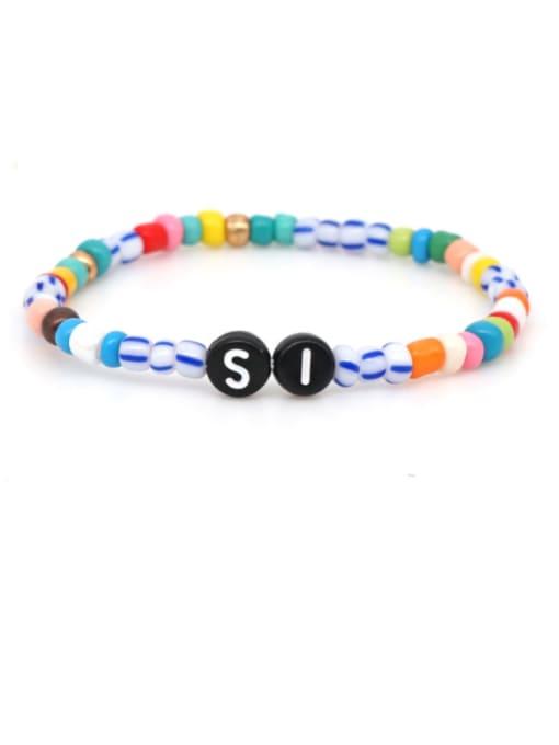 Roxi Stainless steel MGB  Bead Multi Color Letter Bohemia Stretch Bracelet 2