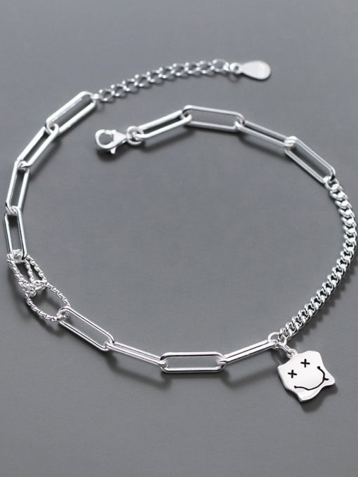 Rosh 925 Sterling Silver Geometric Cute  Anklet 1