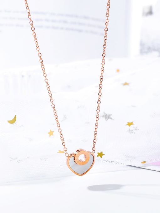 Open Sky Titanium Shell Heart Minimalist Necklace 3