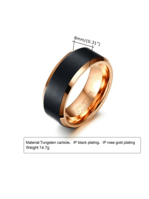 CONG Tungsten Geometric MinimalistMen Band Ring 3
