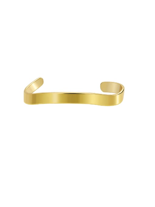 Gold Irregular Bracelet Brass Geometric Minimalist Cuff Bangle