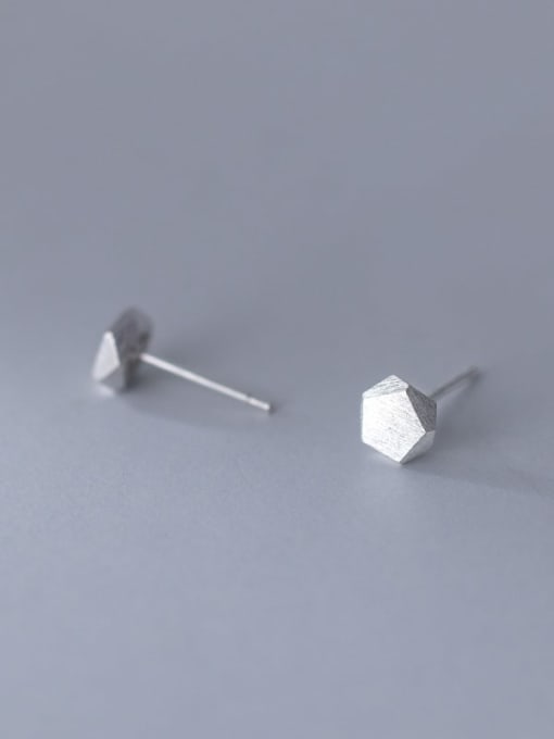 Rosh 925 Sterling Silver Hexagon Minimalist Stud Earring 1