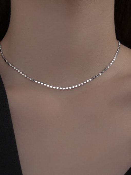 Rosh 925 Sterling Silver Geometric Minimalist Necklace 1
