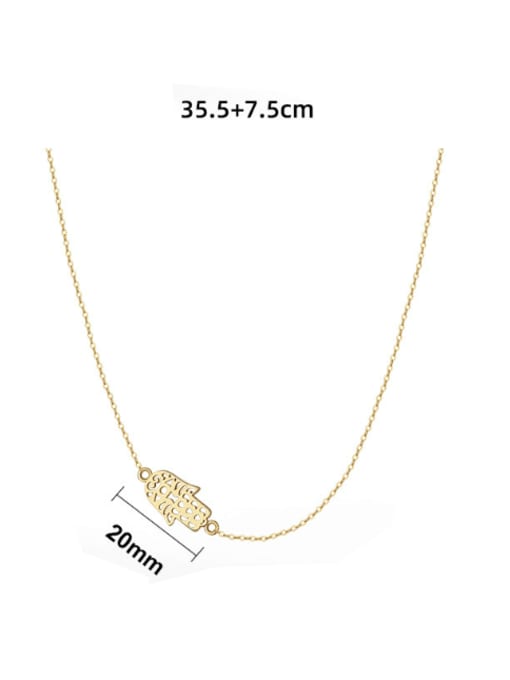 14K gold, weighing 2.52g 925 Sterling Silver Geometric Minimalist Necklace
