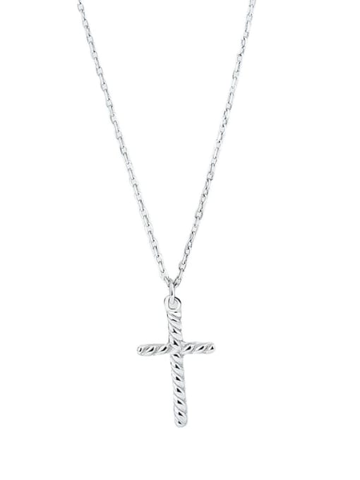 XBOX 925 Sterling Silver Cross Minimalist Pendant Necklace 3