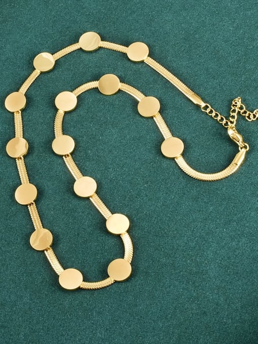 A TEEM Titanium Steel Round VintageSnake bone chain  Necklace 0