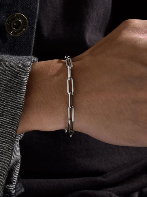 CONG Stainless steel Geometric  Chain Hip Hop Link Bracelet 1