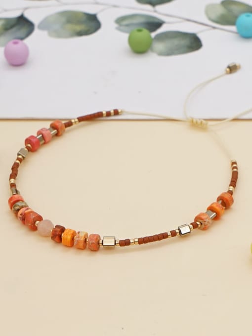 BR0607 Miyuki Millet Bead Multi Color Geometric Bohemia Handmade Beaded Bracelet