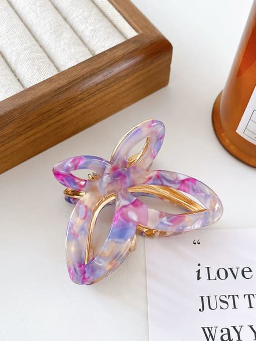 Dazzling Purple 6.6cm Cellulose Acetate Trend Butterfly Jaw Hair Claw