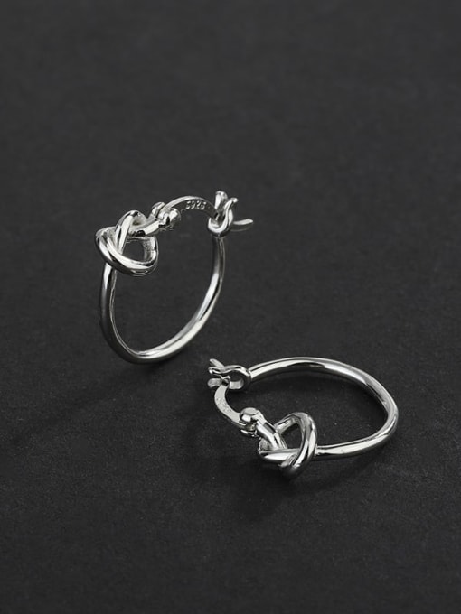 KDP-Silver 925 Sterling Silver Heart Minimalist Stud Earring 2