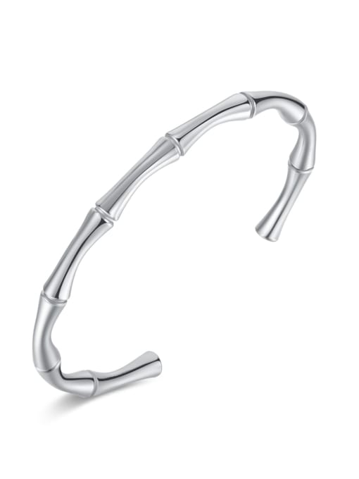1020 Steel Bracelet Titanium Steel Geometric Minimalist Cuff Bangle