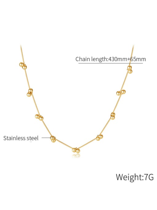 Open Sky Titanium Steel Bead Minimalist Necklace 2