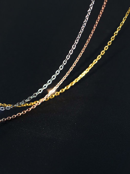 Rosh 925 Sterling Silver Minimalist Cable Chain 0