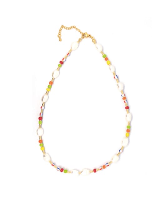 MMBEADS Freshwater Pearl Multi Color Glass beads  Bohemia Necklace 3