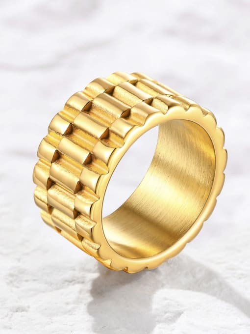 CONG Stainless steel Geometric Vintage Band Ring 2
