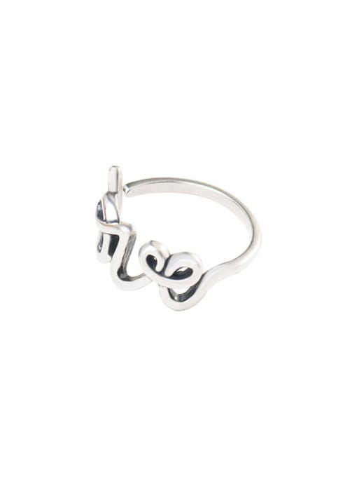 XBOX 925 Sterling Silver Letter Vintage Band Ring