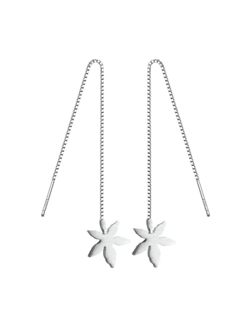 Rosh 925 Sterling Silver Tassel Minimalist Threader Earring