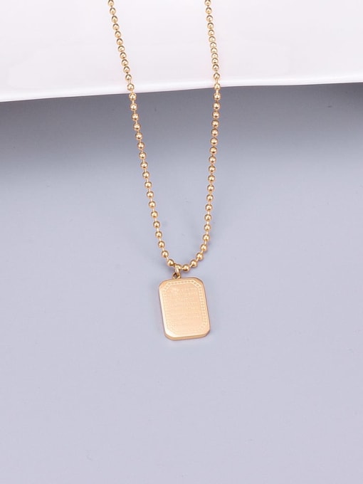A TEEM Titanium Bead Chain Letter Minimalist pendant Necklace 4