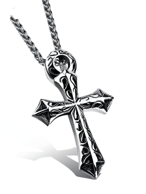 Open Sky Titanium Cross Vintage Regligious Necklace 0