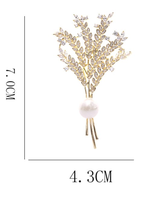 Luxu Brass Cubic Zirconia Flower Statement Brooch 2