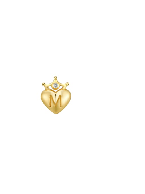 M single pack 925 Sterling Silver Cubic Zirconia Heart Minimalist Single Earring