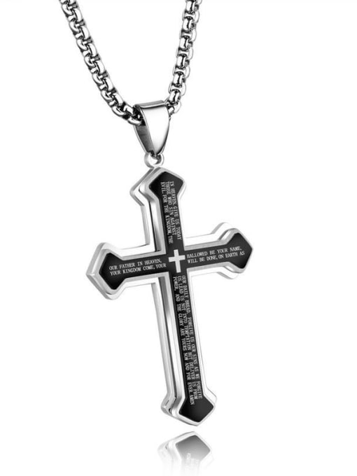 Open Sky Titanium Cross Vintage Regligious Necklace 0