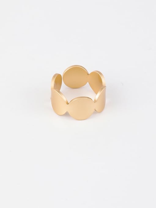 C wafer Brass Smooth  Irregular Minimalist Free Size Ring