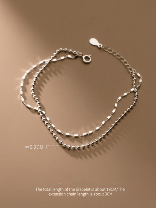 Rosh 925 Sterling Silver Geometric Vintage Strand Bracelet 1