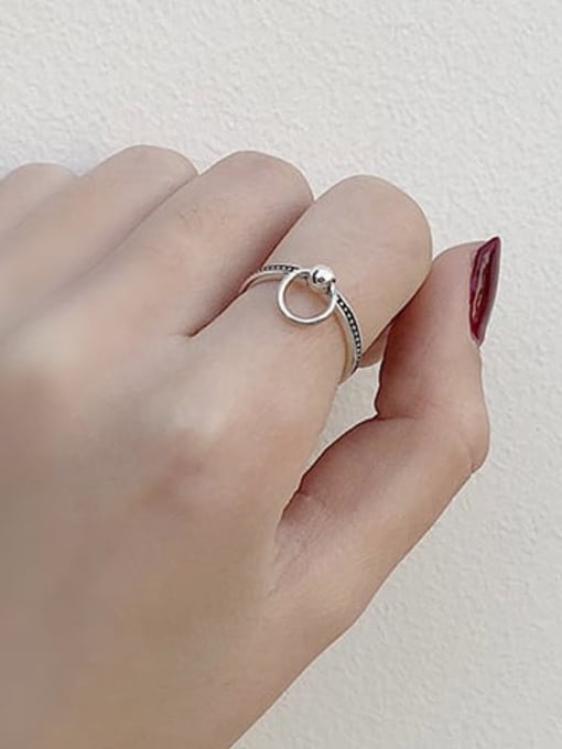 XBOX 925 Sterling Silver Hollow Geometric Minimalist Band Ring
