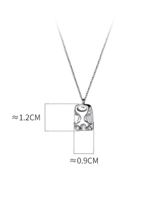 Rosh 925 Sterling Silver Geometric Minimalist Necklace 2