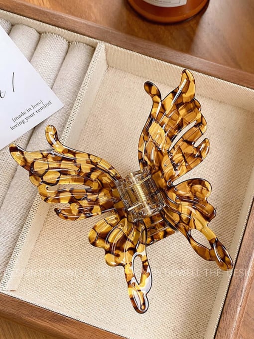 Deep coffee color 10cm Cellulose Acetate Trend Butterfly Jaw Hair Claw