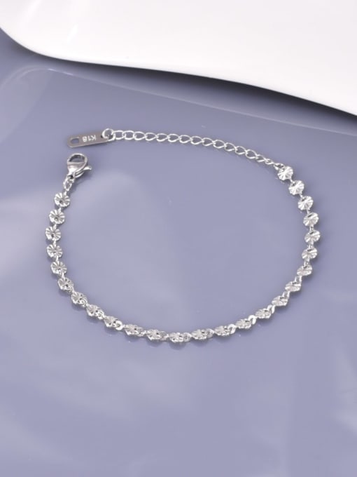 steel Bracelet Titanium Steel Flower Minimalist Bracelet