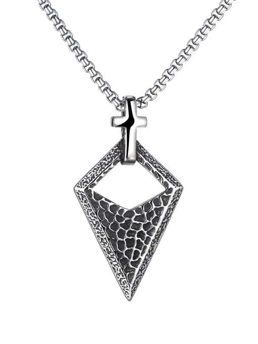 Open Sky Stainless steel  Triangle Hip Hop Pendant 0