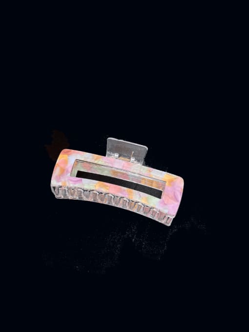 Large square 12cm PVC Trend Geometric Alloy Resin Multi Color Jaw Hair Claw