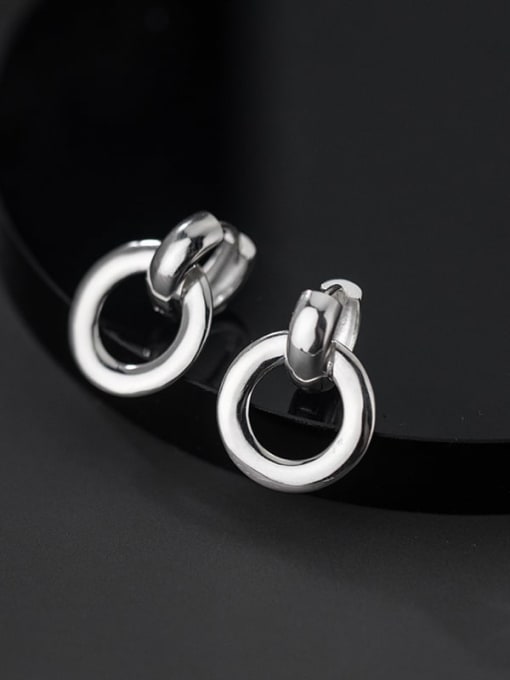 Rosh 925 Sterling Silver Geometric Minimalist Drop Earring 0