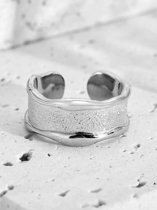 Irregular hammer pattern ring 925 Sterling Silver Irregular Minimalist Band Ring