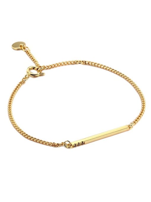 CHARME Brass Geometric Minimalist Link Wire  Bracelet 4