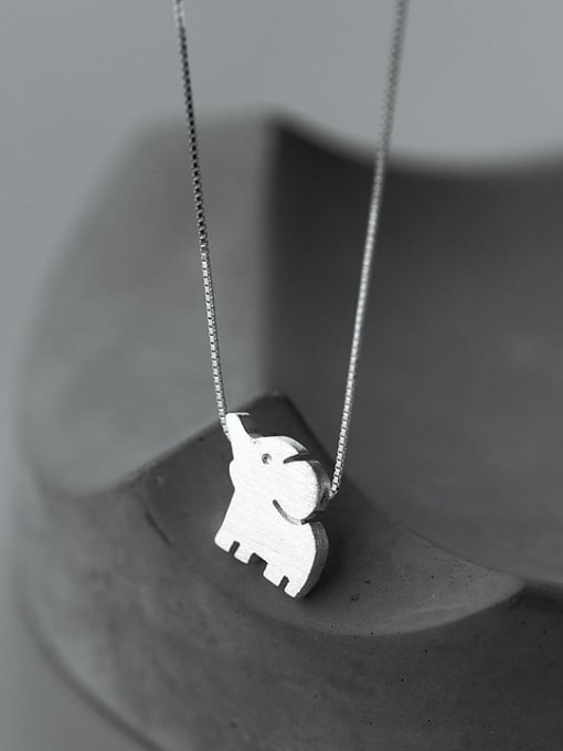 Rosh 925 Sterling Silver Elephant Minimalist Necklace 0